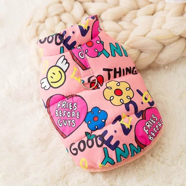 Dog Fashion Pet Winter Pop Art Jacket Pet Essentials - Pet Essentials - PetBoss - Mad Fly Essentials