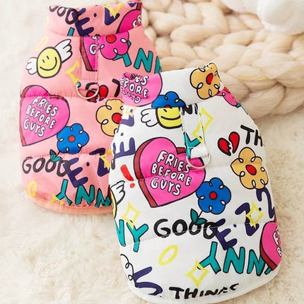 Dog Fashion Pet Winter Pop Art Jacket Pet Essentials - Pet Essentials - PetBoss - Mad Fly Essentials