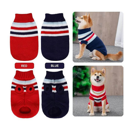 Dog Striped Sweater Winter Pet Hoodies - Mad Fly Essentials