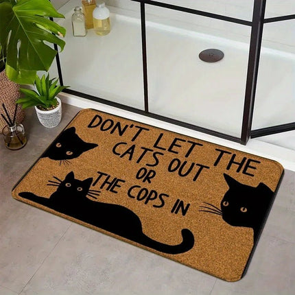 Doormat Animal Cat Water Absorb Bathroom Entrance Floor Mat - Doormat - RIANCY - Mad Fly Essentials