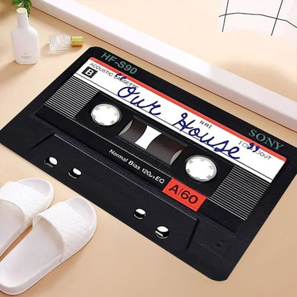 Doormat Retro 90s Boombox Music Tape Welcome Floor mat - Doormat - Retro Rugs - Mad Fly Essentials