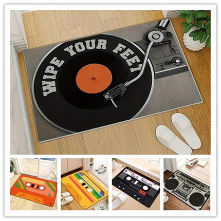 Doormat Retro 90s Boombox Music Tape Welcome Floor mat - Doormat - Retro Rugs - Mad Fly Essentials