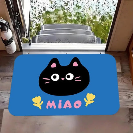 Doormat Retro Pink Cat Entrance Doormat - Doormat - Retro Rugs - Mad Fly Essentials