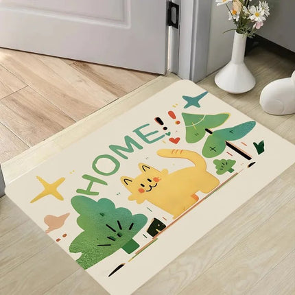 Doormat Retro Pink Cat Entrance Doormat - Doormat - Retro Rugs - Mad Fly Essentials