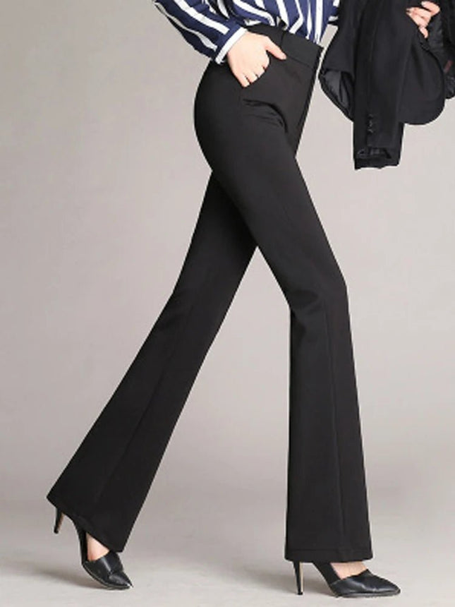 Dress Pants Women Fashion High Waist Flared Pants - Dress Pants - Adyce - Mad Fly Essentials