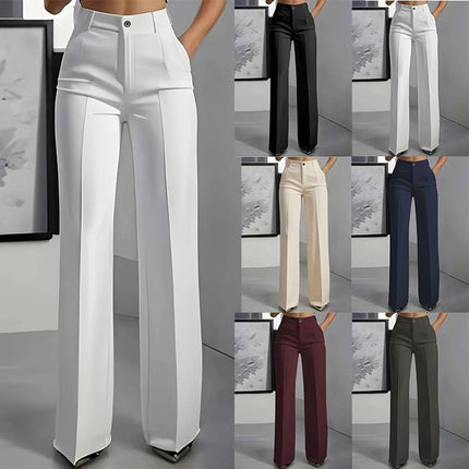 Dress Pants Women High Waist Draped Euro Pants - Dress Pants - Ahagaga - Mad Fly Essentials