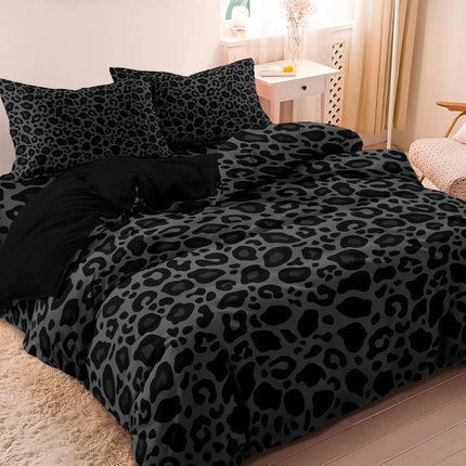 Duvet Set 3pc Dark Leopard Animal Fashion Bedding - Duvet Set - MOCCSOCC - Mad Fly Essentials