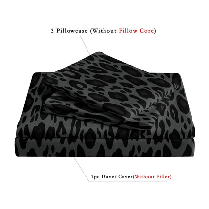 Duvet Set 3pc Dark Leopard Animal Fashion Bedding - Duvet Set - MOCCSOCC - Mad Fly Essentials