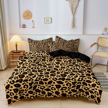 Duvet Set 3pc Dark Leopard Animal Fashion Bedding - Duvet Set - MOCCSOCC - Mad Fly Essentials