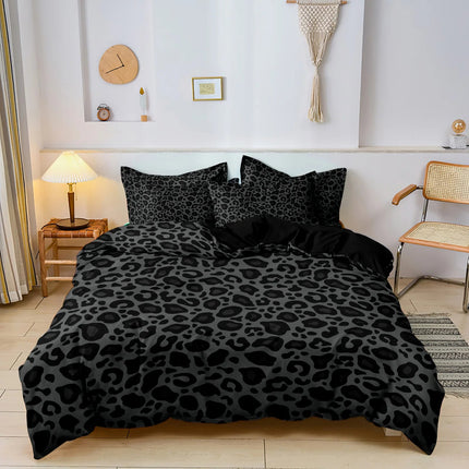 Duvet Set 3pc Dark Leopard Animal Fashion Bedding - Duvet Set - MOCCSOCC - Mad Fly Essentials