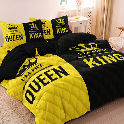 Duvet Set 3pc King Queen Couple Bedding Set - Duvet Set - Reese - Mad Fly Essentials
