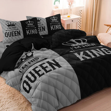 Duvet Set 3pc King Queen Couple Bedding Set - Duvet Set - Reese - Mad Fly Essentials