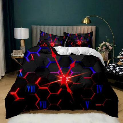 Duvet Set Home 3D Optical Illusion Bedding Set - Duvet Set - BENLI WHITE - Mad Fly Essentials