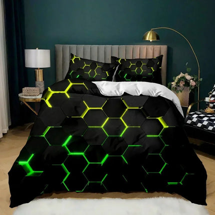 Duvet Set Home 3D Optical Illusion Bedding Set - Duvet Set - BENLI WHITE - Mad Fly Essentials