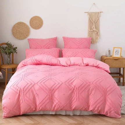 Duvet Set Home Khaki White Tufted Bedding Cover Set - Duvet Set - bedding Outlet - Mad Fly Essentials