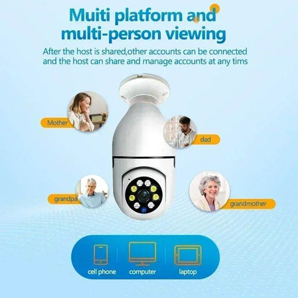 E27 Wifi Surveillance Wireless AI Camera Home Essentials - Home Essentials - EMODERN - Mad Fly Essentials