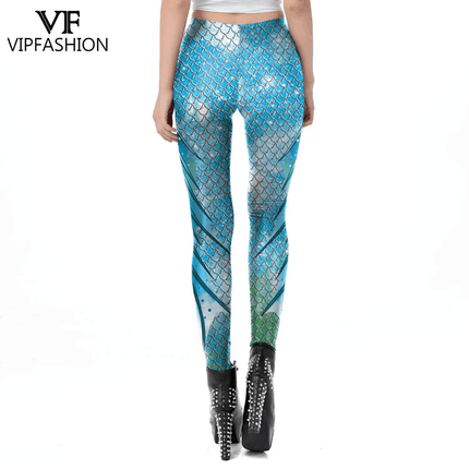 Women 3D Fish Scale Mermaid Fitness Leggings - Mad Fly Essentials