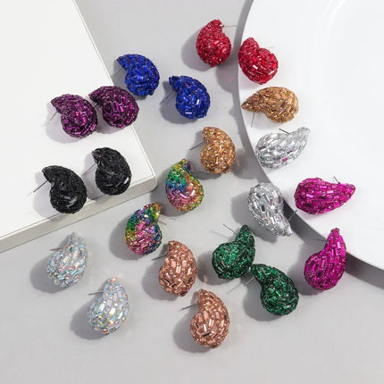 Earrings Crystal Chunky Waterdrop Teardrop Earrings - Earrings - TotoJay - Mad Fly Essentials