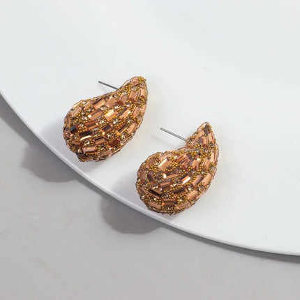 Earrings Crystal Chunky Waterdrop Teardrop Earrings - Earrings - TotoJay - Mad Fly Essentials