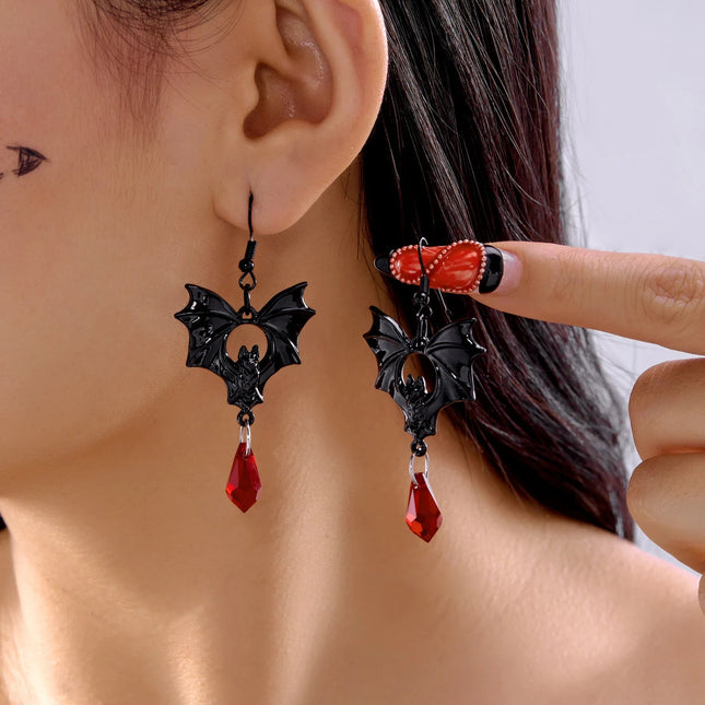 Earrings Gothic Women Vampire Bat Water Drop Earrings - Earrings - ESSPOC - Mad Fly Essentials