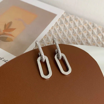 Earrings Retro Stainless Double Loop Drop Earrings - Earrings - TotoJay - Mad Fly Essentials
