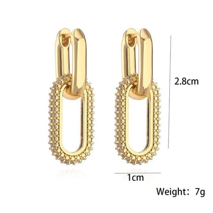 Earrings Retro Stainless Double Loop Drop Earrings - Earrings - TotoJay - Mad Fly Essentials