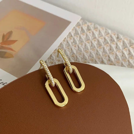 Earrings Retro Stainless Double Loop Drop Earrings - Earrings - TotoJay - Mad Fly Essentials