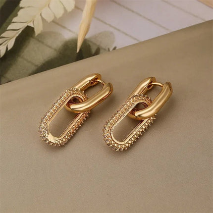 Earrings Retro Stainless Double Loop Drop Earrings - Earrings - TotoJay - Mad Fly Essentials