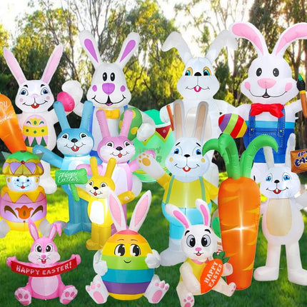 Easter Decor 5ft Inflatable Bunny Chick Lawn Garden Decoration - Easter Decor - Top Party - Mad Fly Essentials