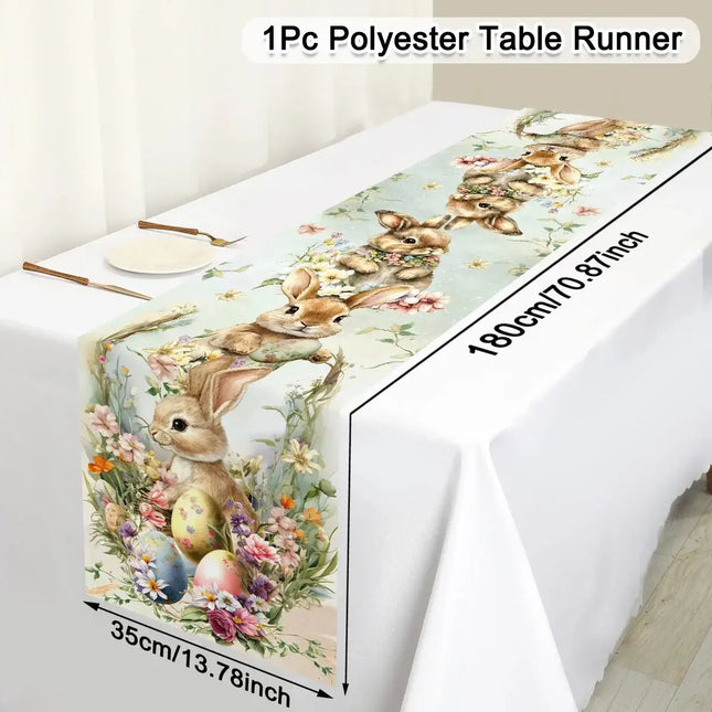 Easter Decor Bunny Animal Table Runner - Easter Decor - Mad Fly Essentials - Mad Fly Essentials