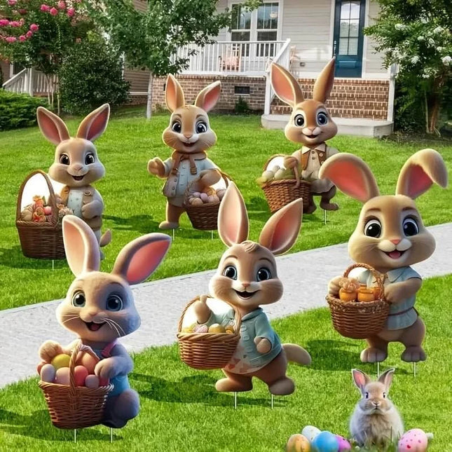 Easter Decor Bunny Decorations with stakes Garden Decor - Easter Decor - Mad Fly Essentials - Mad Fly Essentials