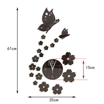 Electronic Butterfly Hanging Quartz Wall Clock - Wall Clock - Preferred DIY Clock - Mad Fly Essentials