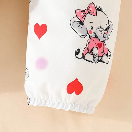 Elephant Cartoon Bodysuit Baby Girl Set - Mad Fly Essentials