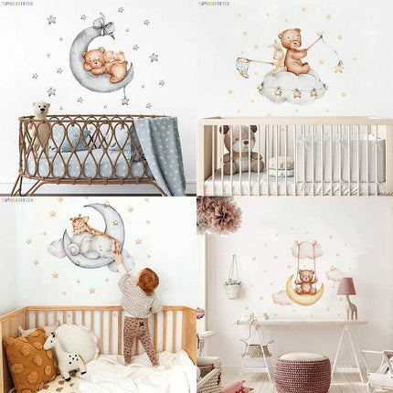 Elephant Giraffe Animal 3D Wall Sticker - 3D Wall Sticker - Sproutfox - Mad Fly Essentials