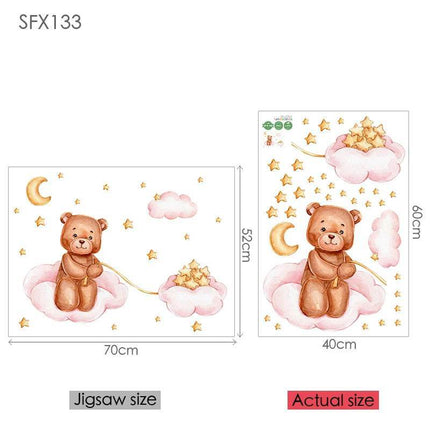 Elephant Giraffe Animal 3D Wall Sticker - 3D Wall Sticker - Sproutfox - Mad Fly Essentials