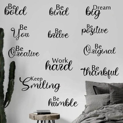 English Encourage Text 3D Wall Sticker – Mad Fly Essentials