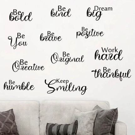 English Sweet Encourage Text 3D Wall Sticker - 3D Wall Sticker - 001 - Mad Fly Essentials
