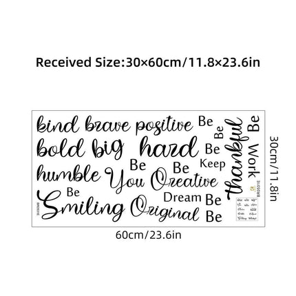 English Sweet Encourage Text 3D Wall Sticker - 3D Wall Sticker - 001 - Mad Fly Essentials