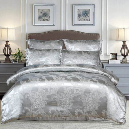 European Jacquard Satin Bedding Duvet Set - Duvet Set - S - EMIGA - Mad Fly Essentials