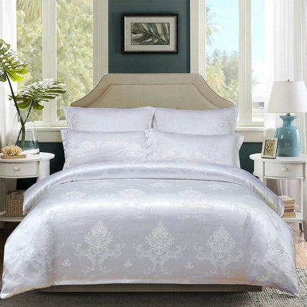 European Jacquard Satin Bedding Duvet Set - Duvet Set - S - EMIGA - Mad Fly Essentials