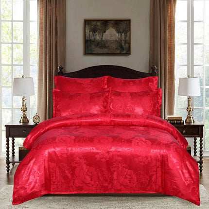 European Jacquard Satin Bedding Duvet Set - Duvet Set - S - EMIGA - Mad Fly Essentials