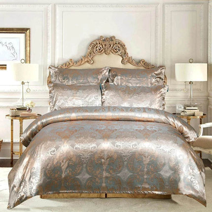 European Jacquard Satin Bedding Duvet Set - Duvet Set - S - EMIGA - Mad Fly Essentials