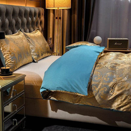 European Jacquard Satin Bedding Duvet Set - Duvet Set - S - EMIGA - Mad Fly Essentials