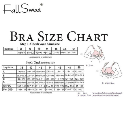 Fallsweet Women Push Up Lace Plus Bra - Bra - FallSweet - Mad Fly Essentials