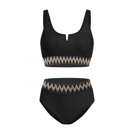 Women Black White Solid Bikini Sets - Mad Fly Essentials