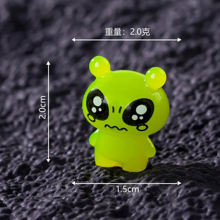 Figurine 100pc 3D Resin Mini Luminous Alien DIY Garden Accessories - Figurine - Lansoon - Mad Fly Essentials