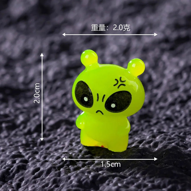Figurine 100pc 3D Resin Mini Luminous Alien DIY Garden Accessories - Figurine - Lansoon - Mad Fly Essentials