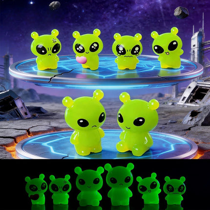 Figurine 100pc 3D Resin Mini Luminous Alien DIY Garden Accessories - Figurine - Lansoon - Mad Fly Essentials
