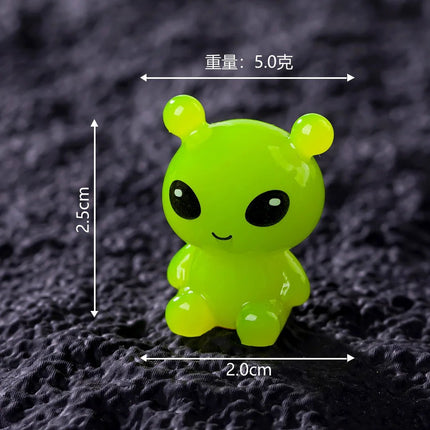 Figurine 100pc 3D Resin Mini Luminous Alien DIY Garden Accessories - Figurine - Lansoon - Mad Fly Essentials