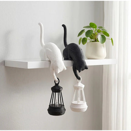 Figurine Gothic Cat Animal Shelf Hook - Figurine - Balonar - Mad Fly Essentials
